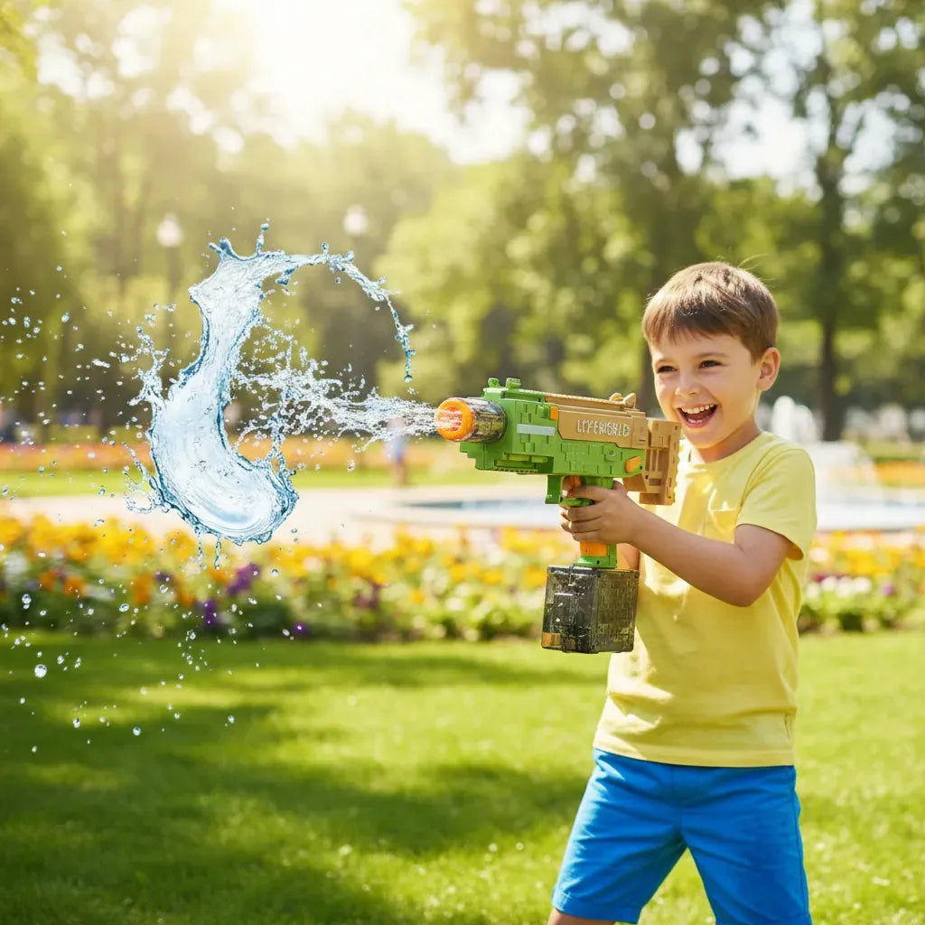 Pistola de Agua estilo Minecraft