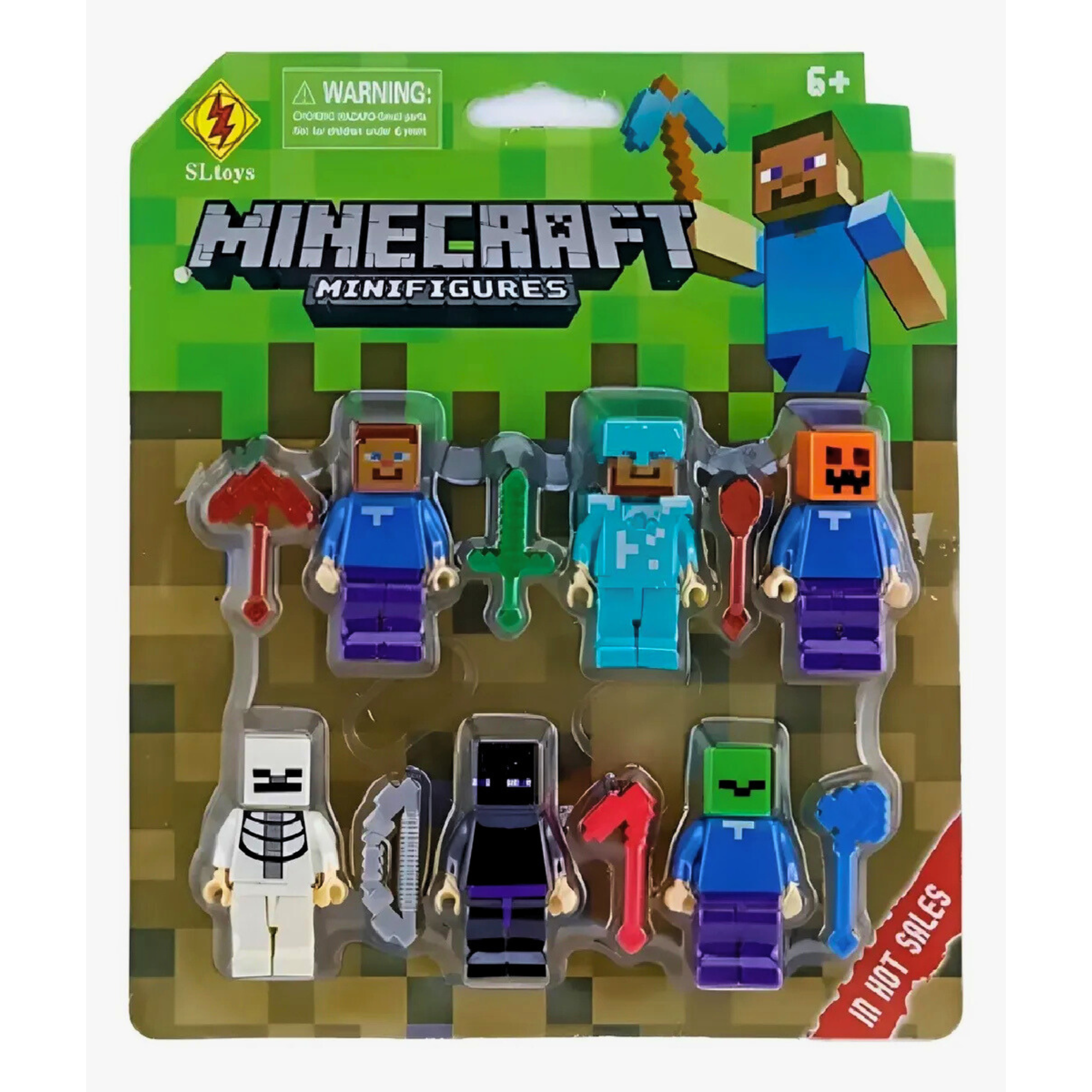 Muñecos Minecraft x6